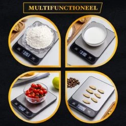 Caxina Multifunctionele Precisie Keukenweegschaal - Met Terra Functie - RVS Weegschaal Keuken - Incl Batterijen - Zwart -Merkloos Verkoopwinkel 1200x1200 1321