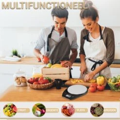 Kicinn Keukenweegschaal - Precisie Weegschaal - Digitale Keuken Weegschaal - 1gr Tot 5kg - Tarra Functie - Inclusief Batterijen - RVS/Zwart -Merkloos Verkoopwinkel 1200x1200 1347