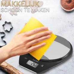Kicinn Keukenweegschaal - Precisie Weegschaal - Digitale Keuken Weegschaal - 1gr Tot 5kg - Tarra Functie - Inclusief Batterijen - RVS/Zwart -Merkloos Verkoopwinkel 1200x1200 1349