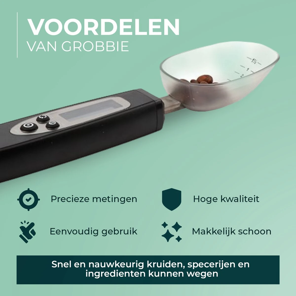 Digitale Lepelweegschaal - Weeglepel - Keukenweegschaal Digitaal - Weegschaal Keuken - Precisie Weegschaal Keuken Van 0,2 Tot 500 Gr - Maatlepels 2 Digitale Lepelweegschaal - Weeglepel - Keukenweegschaal Digitaal - Weegschaal Keuken - Precisie Weegschaal Keuken Van 0,2 Tot 500 Gr - Maatlepels - Afbeelding 2