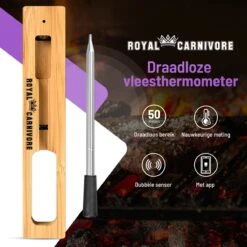 ROYAL CARNIVORE® | Draadloze BBQ Thermometer | Barbecue Vleesthermometer | Kernthermometer | Bluetooth Met App -Merkloos Verkoopwinkel 1200x1200 1491