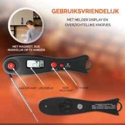 Mancor Vleesthermometer BBQ Thermometer Digitaal Keukenthermometer Accessoires Voedselthermometer - Inklapbaar -Merkloos Verkoopwinkel 1200x1200 1517