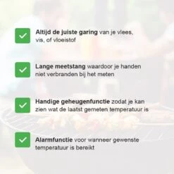 Lynnz® Digitale Thermometer Met Draad - Kernthermometer - Bbq Accesoires - Suikerthermometer - Vleesthermometer - Oventhermometer - Digitaal -Merkloos Verkoopwinkel 1200x1200 1552