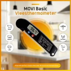 Movi BASIC ® - Vleesthermometer – BBQ Thermometer- Inclusief E-Book – Kernthermometer – Kamado - Barbecue – Suikerthermometer – Digitaal – Keukenthermometer – Kerntemperatuurmeter -Merkloos Verkoopwinkel 1200x1200 1560