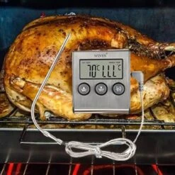 2-in-1 Magnetische Digitale Kern Thermometer Met Keuken Timer Alarm -0-250 Graden Celcius - Magnetische Vloeistof/Vlees Temperatuurmeter Met Meetsonde Draad & Kook Timer -Merkloos Verkoopwinkel 1200x1200 1568