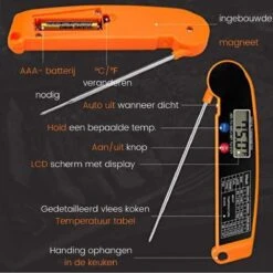 Digitale Vleesthermometer Waterdicht - BBQ Thermometer - Kernthermometer - Suikerthermometer – Kookthermometer Voor Vloeistof -Merkloos Verkoopwinkel 1200x1200 1576