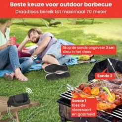Vleesthermometer Draadloos Met Timer - BBQ Thermometer – Kernthermometer – Suikerthermometer – Keukenthermometer -Merkloos Verkoopwinkel 1200x1200 1585