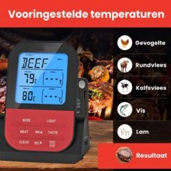 Vleesthermometer Draadloos Met Timer - BBQ Thermometer – Kernthermometer – Suikerthermometer – Keukenthermometer -Merkloos Verkoopwinkel 1200x1200 1586