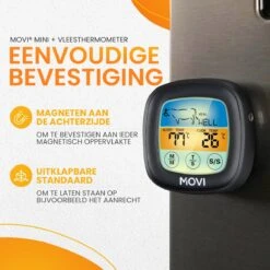 Movi® Mini+ Vleesthermometer - Bbq Thermometer – Kamado - Oventhermometer - Vleesthermometer Draadloos – Keukenthermometer - Suikerthermometer - Vloeistofthermometer – Barbecue Accessoires - Inclusief E-Book - Kookwekker - -Merkloos Verkoopwinkel 1200x1200 1612
