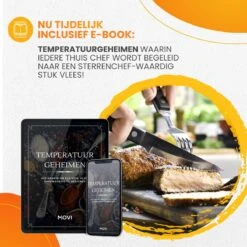 Movi® Mini+ Vleesthermometer - Bbq Thermometer – Kamado - Oventhermometer - Vleesthermometer Draadloos – Keukenthermometer - Suikerthermometer - Vloeistofthermometer – Barbecue Accessoires - Inclusief E-Book - Kookwekker - -Merkloos Verkoopwinkel 1200x1200 1614