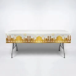 Festivz Wit Ramadan Tafelkleed Versiering Set - Verjaardag Ramadan Eid Feest Decoratie - 220 X 130 Cm