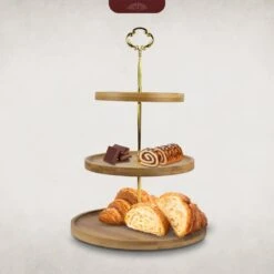 Nimma® Etagere - 3 Laags Serveertoren - Cake Stand - Taartstandaard - Fruitschaal - Bamboe Hout -Merkloos Verkoopwinkel 1200x1200 1720