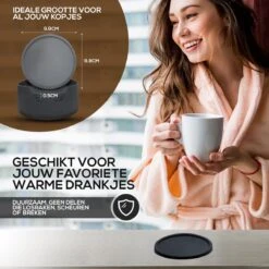 Easavida – Onderzetters Voor Glazen – 8 Stuks – Siliconen – Onderlegger – Inclusief Houder – Inclusief E-book – Zwart – Rond Design -Merkloos Verkoopwinkel 1200x1200 1730