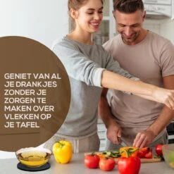 Easavida – Onderzetters Voor Glazen – 8 Stuks – Siliconen – Onderlegger – Inclusief Houder – Inclusief E-book – Zwart – Rond Design -Merkloos Verkoopwinkel 1200x1200 1732