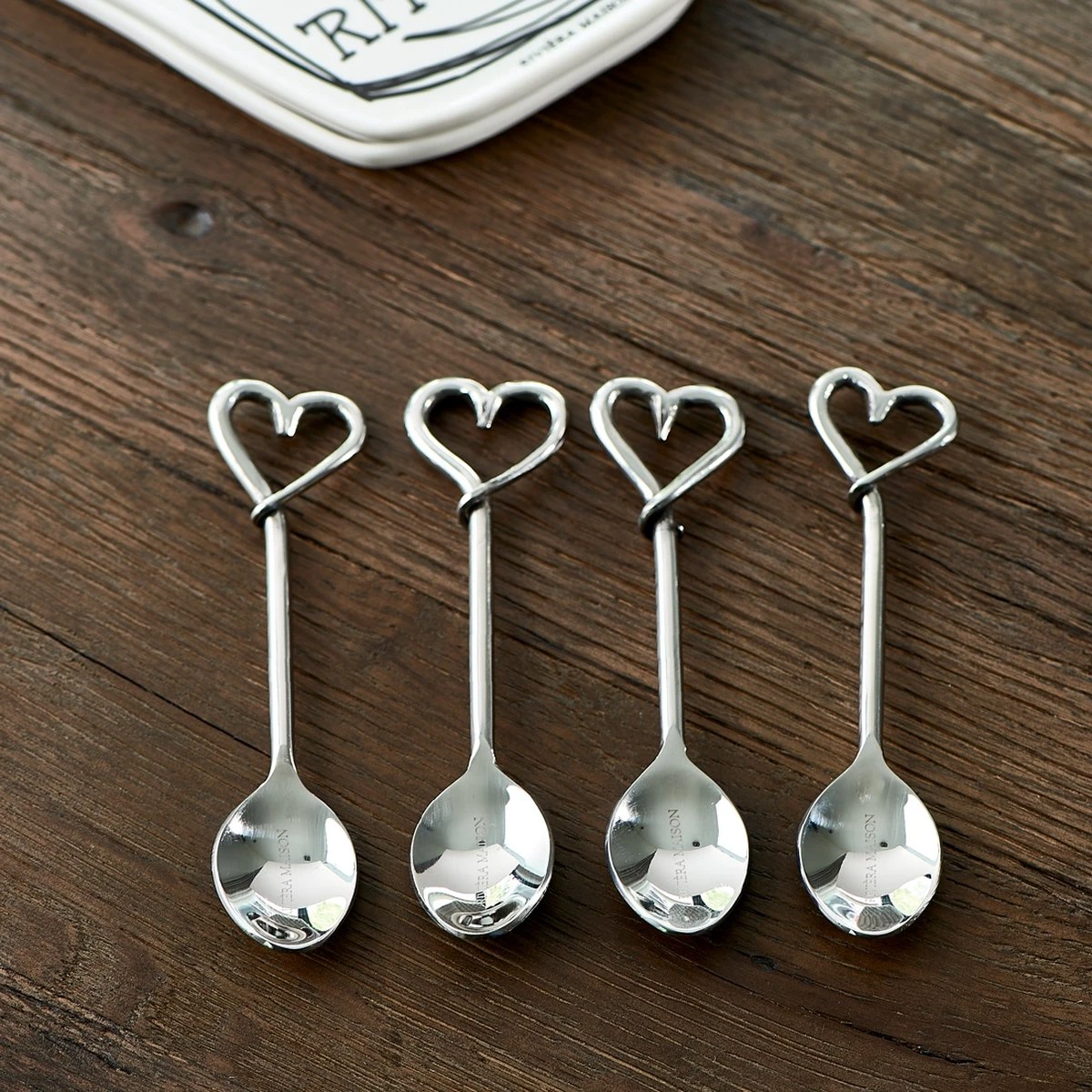 Riviera Maison Theelepels Zilver - With Love.. Spoons - Set Van 4 Stuks 2 Riviera Maison Theelepels Zilver - With Love.. Spoons - Set Van 4 Stuks - Afbeelding 2