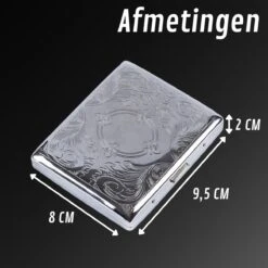 Luxe Sigaretten Doosje – RVS – Tot 20 Stuks – Sigarettenhouder – Sigaretten Box – Sigaretten Opberg Doosje – 8CM X 9,5CM X 2CM -Merkloos Verkoopwinkel 1200x1200 1772