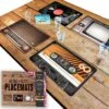 MikaMax Retro Placemats - Onderleggers - Vintage Look - Set Van 4 - Stevige Kwaliteit - 3mm Dik - 45x28cm - Incl. Design Hoes - Jaren 70