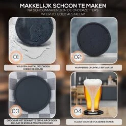 Easavida – Onderzetters Voor Glazen – 10 Stuks – Siliconen – Onderlegger – Inclusief Houder – Inclusief E-book – Zwart – Rond Design -Merkloos Verkoopwinkel 1200x1200 1813