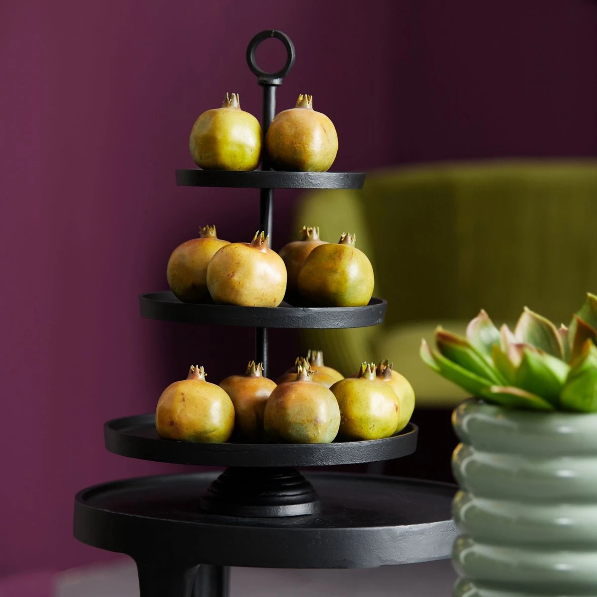 Light & Living Etagère Marozu - Zwart - 3 Laags 2 Light & Living Etagère Marozu - Zwart - 3 Laags - Afbeelding 2