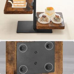 ACAZA Serveertoren Uit 3 Planken, Serveerset, Vintage Bruin -Merkloos Verkoopwinkel 1200x1200 1856