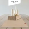 Sølmo I Design Tafelloper Beige Vilt I 150x40 Cm Tafelloper I Scandinavische Vilt Loper Tafel Wasbaar Met Leren Label - Tafelloper Winter