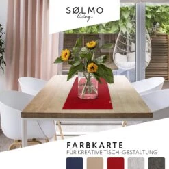 Sølmo I Design Tafelloper Rood Vilt I 150x40cm Tafelloper I Scandinavische Vilt Tafelloper Wasbaar Met Leren Label - Tafelloper Winter (Wijnrood) -Merkloos Verkoopwinkel 1200x1200 1880