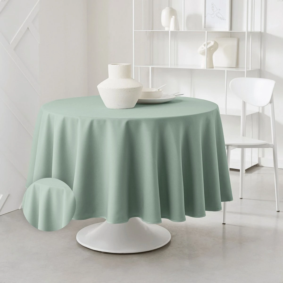 Today Rond Tafelkleed - Tafellaken - Ø180cm - Polyester - Céladon - Jade 6 Today Rond Tafelkleed - Tafellaken - Ø180cm - Polyester - Céladon - Jade - Afbeelding 6