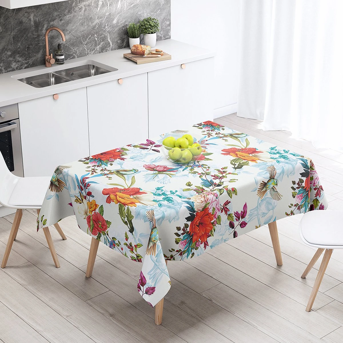 Ulticool - Tafelkleed - Groot Tafelzeil Plastic - Afwasbaar Afneembaar Wasbaar - Voor Binnen En Buiten - Waterdicht - 140 X 240 Cm - Tafelloper Rechthoekig - Design Vogel Bloemen Natuur - Wit Groen Rood Blauw Roze 1 Ulticool - Tafelkleed - Groot Tafelzeil Plastic - Afwasbaar Afneembaar Wasbaar - Voor Binnen En Buiten - Waterdicht - 140 X 240 Cm - Tafelloper Rechthoekig - Design Vogel Bloemen Natuur - Wit Groen Rood Blauw Roze