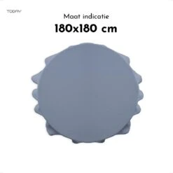 Today Rond Tafelkleed - Tafellaken - Ø180cm - Polyester - Denim - Lichtblauw