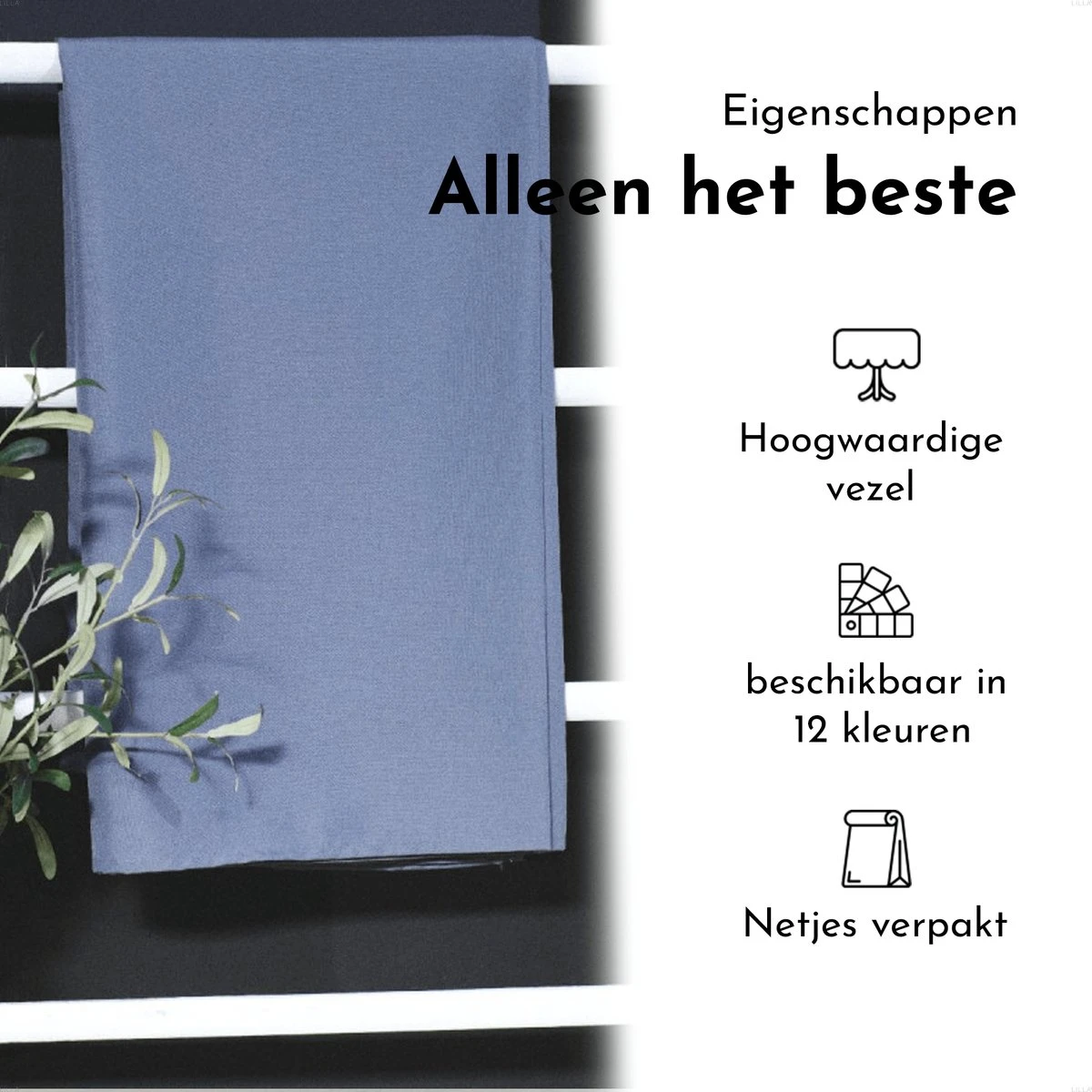Today Rond Tafelkleed - Tafellaken - Ø180cm - Polyester - Denim - Lichtblauw 3 Today Rond Tafelkleed - Tafellaken - Ø180cm - Polyester - Denim - Lichtblauw - Afbeelding 3