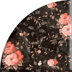 Merkloos Rond Tafelzeil - Ø 140 Cm - Roses - Zwart -Merkloos Verkoopwinkel 1200x1200 2043