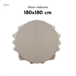 Today Rond Tafelkleed- Tafellaken - Ø180cm - Polyester - Dune - Zandkleur