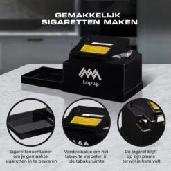 Lopup® Elektrische Sigarettenmaker - Sigarettenmakers - Sigaretten Maker Elektrisch - Hulzenstopper - Sigaretten - Exclusieve NL Handleiding - Zwart -Merkloos Verkoopwinkel 1200x1200 2092