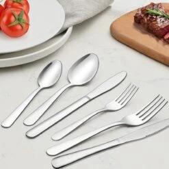 Perow 6 Persoons Bestekset – 36 Delig – 18/10 Edelstaal – Lepels, Messen, Vorken & Steakmessen – Vaatwasserbestendig – Zilver - Serviessets -Merkloos Verkoopwinkel 1200x1200 210