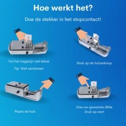 Elektrische Sigarettenmaker - Sigarettenmakers - Elektrische Sigarettenmachine - Automatische Sigaretten Maker - Electrische Sigarettenvuller - Met Opbergdoosje -Merkloos Verkoopwinkel 1200x1200 2112