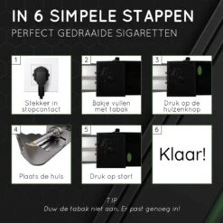 Elektrische Sigarettenmaker – Sigaretten Maker Electrisch – RVS – Sigaretten – Krachtige Motor - Electrische Sigarettenmachine – 25x13x8 Cm -Merkloos Verkoopwinkel 1200x1200 2147