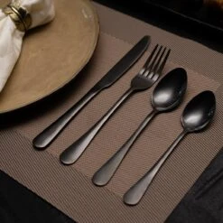 OEC Kitchen Bestekset 36-delig - Zwart - 6 Persoons - Steakmessen - Messen - Vorken - Lepels - RVS -Merkloos Verkoopwinkel 1200x1200 215