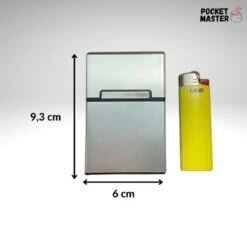 PocketMaster® Sigaretten Doosje - Zilver - Aluminium - Sigaretten Houder/Hoesje - Weerbestendig - Stevig En Luxe Opbergdoosje -Merkloos Verkoopwinkel 1200x1200 2157