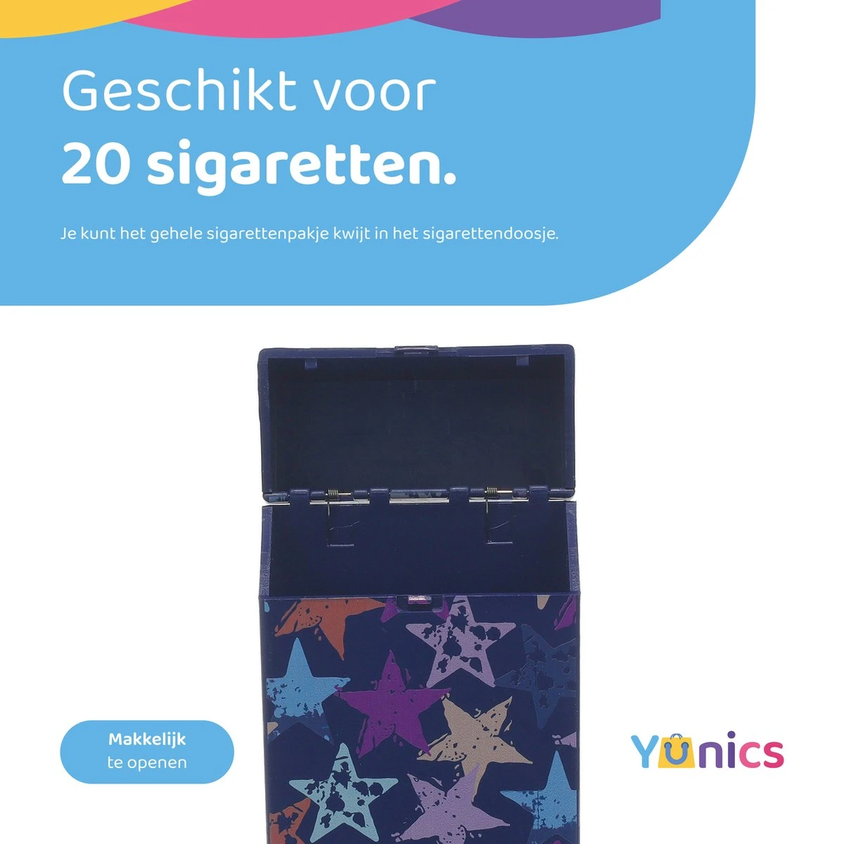 YUNICS ® Sigarettendoosje - Sterren- Sigaretten Houder - Gemaakt Van Hoogwaardig Kunststof 3 YUNICS ® Sigarettendoosje - Sterren- Sigaretten Houder - Gemaakt Van Hoogwaardig Kunststof - Afbeelding 3