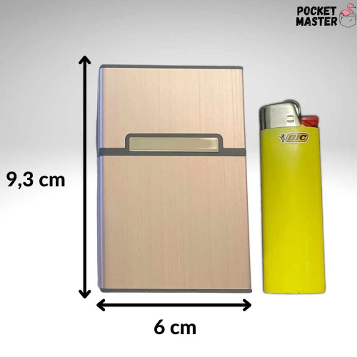 PocketMaster® Sigaretten Doosje - Rose- Aluminium - Sigaretten Houder/Hoesje - Weerbestendig - Stevig En Luxe Opbergdoosje 3 PocketMaster® Sigaretten Doosje - Rose- Aluminium - Sigaretten Houder/Hoesje - Weerbestendig - Stevig En Luxe Opbergdoosje - Afbeelding 3