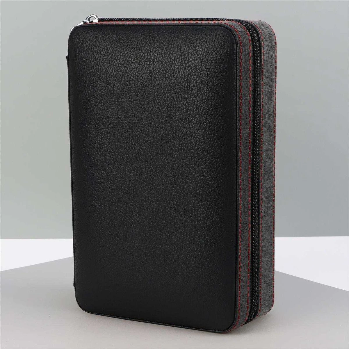 Luxe Humidor Sigaren Set - Sigarendoos Leer Zwart - Sigarenkoker - Cabinet - Reis - Cadeauset - Incl. Accessoires 5 Luxe Humidor Sigaren Set - Sigarendoos Leer Zwart - Sigarenkoker - Cabinet - Reis - Cadeauset - Incl. Accessoires - Afbeelding 5