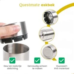 Merkloos Auto Asbak Bekerhouder RVS – 9 X 7 Cm – Zwart – Sigaretten Accessories – Zowel Binnens- Als Buitenshuis -Merkloos Verkoopwinkel 1200x1200 2168