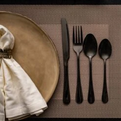 OEC Kitchen Bestekset 36-delig - Zwart - 6 Persoons - Steakmessen - Messen - Vorken - Lepels - RVS -Merkloos Verkoopwinkel 1200x1200 217