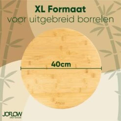 JoFlow Draaiplateau Of Borrelplank XL - Draaischijf – Draaischotel – 360 Graden Roterend Serveerbord Van Bamboe Hout – ⌀ 40CM -Merkloos Verkoopwinkel 1200x1200 2229