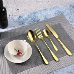 Bestekset 24-delig Goudkleurig - Bestek Voor 6 Personen - Tafelbestek Inclusief Bestekcassette -Merkloos Verkoopwinkel 1200x1200 228