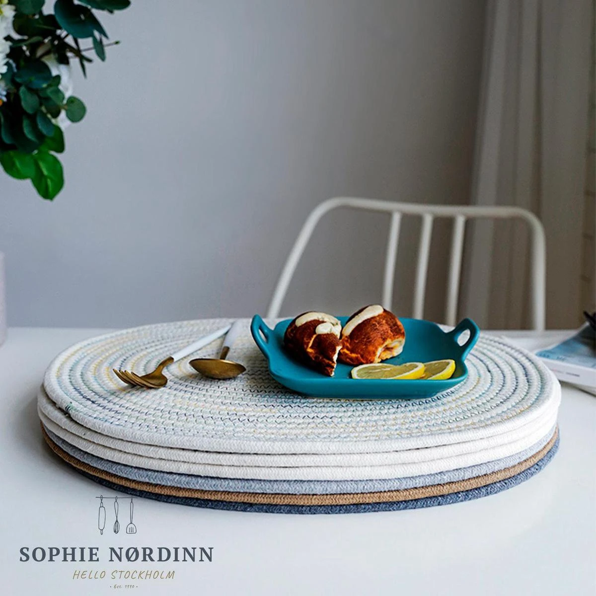 Placemats Van Sophie Nordinn® - Placemat Abisko (Jute) - Set (4 Stuks) Van Katoen - 43 Cm X 34 Cm 8 Placemats Van Sophie Nordinn® - Placemat Abisko (Jute) - Set (4 Stuks) Van Katoen - 43 Cm X 34 Cm - Afbeelding 8
