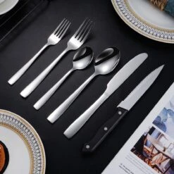 Deleca 12 Persoons Bestekset (72-delig) - Lepels, Messen, Vorken & Steakmessen - Vaatwasserbestendig - Zilver / RVS -Merkloos Verkoopwinkel 1200x1200 230