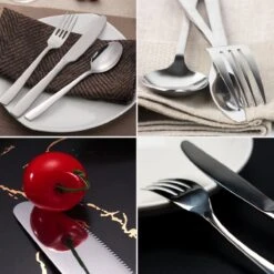 Deleca 12 Persoons Bestekset (72-delig) - Lepels, Messen, Vorken & Steakmessen - Vaatwasserbestendig - Zilver / RVS -Merkloos Verkoopwinkel 1200x1200 231