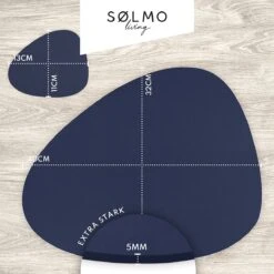 Sølmo I Designer Placemat Van Vilt - Ovaal I Hittebestendig I Placemat Set Van 4 Met Onderzetter, Placemats, Placemat I Tafel Decoratie Winter, Blauw [Night Blue]. -Merkloos Verkoopwinkel 1200x1200 2323