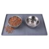 Buxibo - Siliconen Placemat Voor Voerbak Van Hond Of Kat - Waterdichte Placemat Voor Voer Huisdieren - Wasbaar - 30x47cm - Grijs